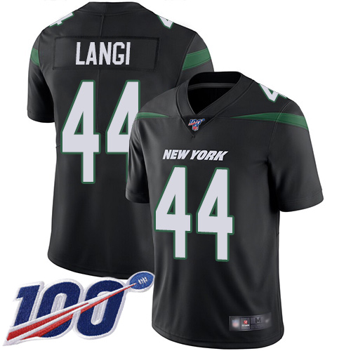 New York Jets Limited Black Youth Harvey Langi Alternate Jersey NFL Football #44 100th Season Vapor Untouchable->youth nfl jersey->Youth Jersey